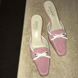 Coach pink and white shoes